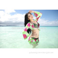 Newest floral print fashion crochet swimwear